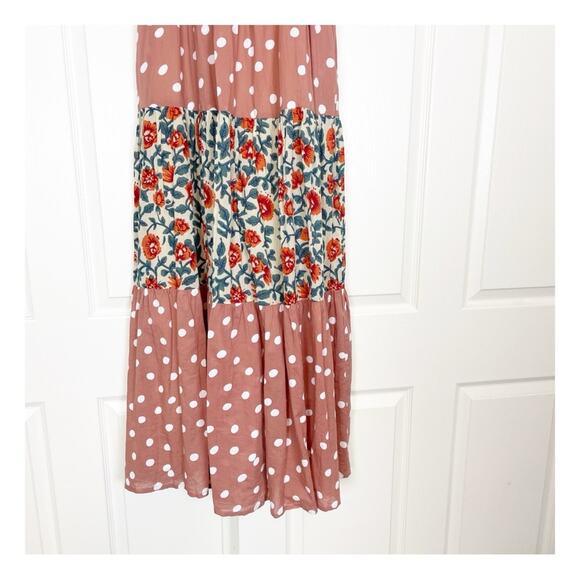 Roller Rabbit Dakota Floral Polka Dot Slip Maxi Sun Dress Lined NWOT - Picture 4 of 10